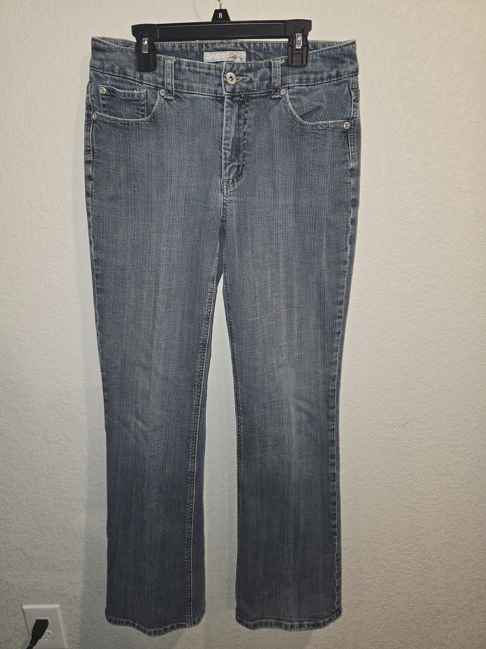 Chico's Platinum Medium Wash Bootcut Denim Jeans - Size 1 Reg (US 8)